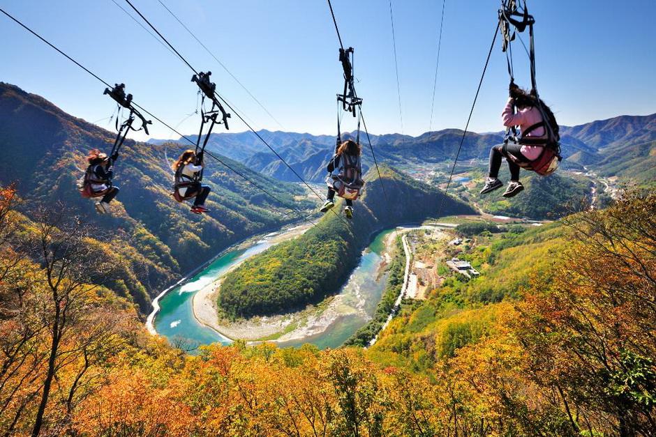 정선 병방치 짚와이어_동강 이미지 1